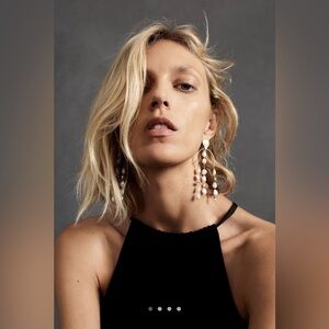 NWT Antropologie Pearl Chandelier Earrings